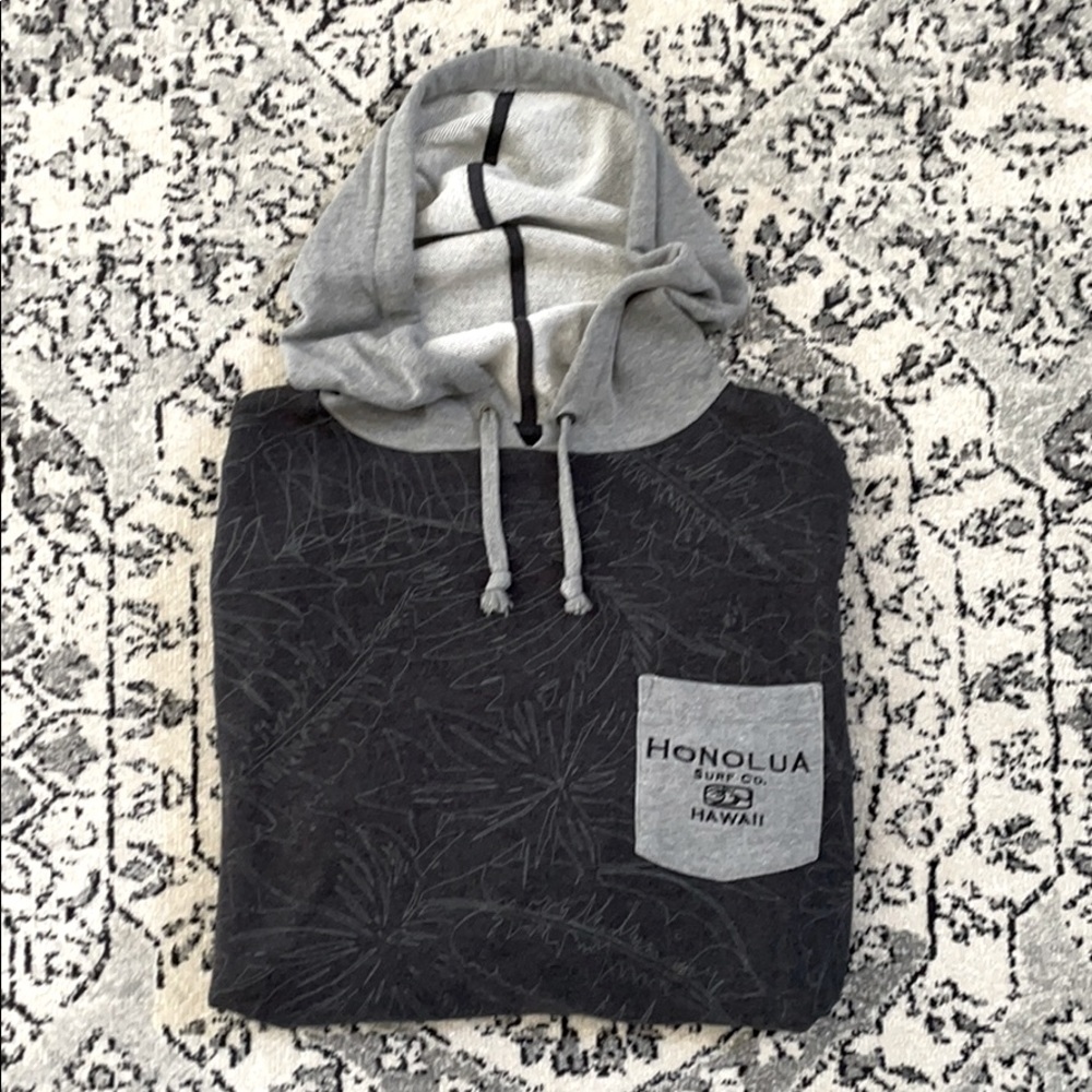 Honolua Surf Co. Hoodie- Gray Palm